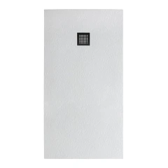 Душевой поддон BelBagno Uno 170*80*3,5 прямоугольный белый с сифоном и черной матовой декоративной накладкой