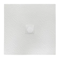 Душевой поддон BelBagno Uno 90*90*3,5 квадратный белый с сифоном и белой матовой декоративной накладкой