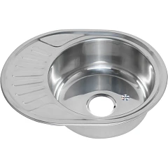 Кухонная мойка Melana 57*45*16 врезная овальная с сифоном