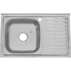 Кухонная мойка Melana 80*50*16 накладная прямоугольная с сифоном L