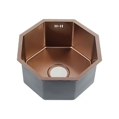 Кухонная мойка Melana ProfLine 40*40 врезная фигурная бронза