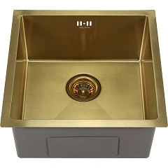 Кухонная мойка Melana ProfLine 45*45 врезная квадратная золото