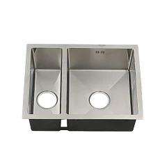 Кухонная мойка Melana ProfLine 57,5*44 полуторная врезная прямоугольная сатин с коландером