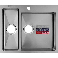 Кухонная мойка Melana ProfLine 61*51 полуторная врезная прямоугольная сатин R