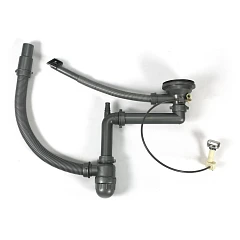 Сифон для кухонной мойки Melana MLN-S011(PW1) 3 1/2" одинарный, клапан-автомат