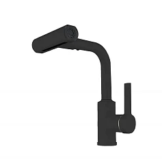 Смеситель Rush Tinos TI3732-17Black для кухни с мультифункциональным изливом черный матовый