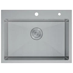 Кухонная мойка DQ 60*50 сатин с дозатором и коландером