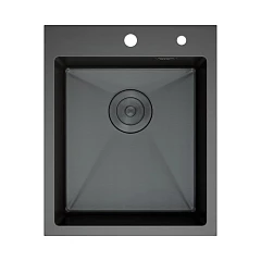 Кухонная мойка DQ 41*50 графит с дозатором и коландером