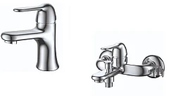 Комплект смесителей DQ Rhein Ambrosius DA1340004SET (DA1342141, DA1343201)