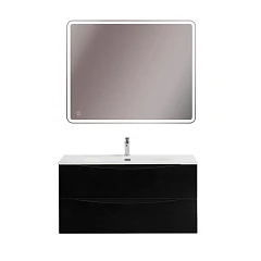 Комплект мебели BelBagno Marino-Cer-N 100 Nero Lucido