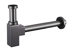 Сифон для раковины BelBagno BB-SMQ2-GM оружейная сталь