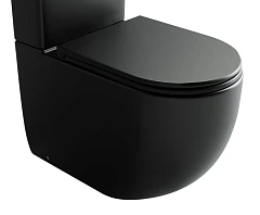 Чаша унитаза Ceramicanova Metropol CN4001T-BMB черная матовая безободковая Торнадо с крышкой-сиденьем микролифт Slim