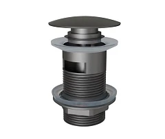 Донный клапан Knotlor BM9011GM click/clack 5/4" с переливом вороненая сталь