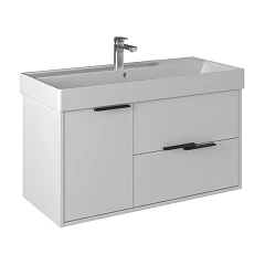 Тумба с раковиной Briz Сохо 100 белый глянец