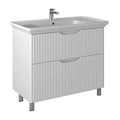 Тумба с раковиной Briz Монблан 105 белый глянец