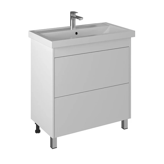 Тумба с раковиной Briz Риччи 80 белый глянец