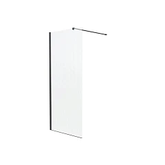 Душевая перегородка Knotlor Velum Ripple 90*200 профиль вороненая сталь без поддона