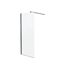 Душевая перегородка Knotlor Velum Ripple 90*200 профиль черный матовый без поддона