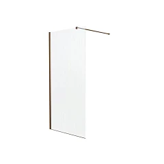 Душевая перегородка Knotlor Velum Ripple 100*200 профиль бронза без поддона