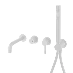 Смеситель Boheme Uno 464-3-MW для ванны и душа скрытый монтаж белый матовый