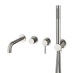 Смеситель Boheme Uno 464-3-NB для ванны и душа скрытый монтаж брашированный никель