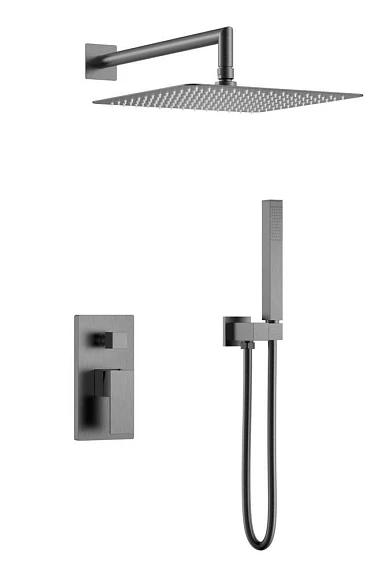 Душевой комплект Boheme Qubic 474-3-GM графит