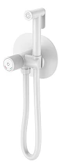 Гигиенический душ со смесителем Boheme Tech 157-MW скрытый монтаж белый матовый