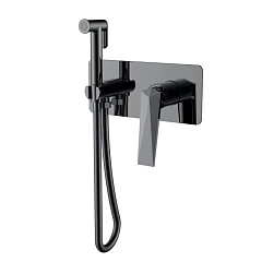 Гигиенический душ со смесителем Boheme Venturo 377-SGM скрытый монтаж графит глянец