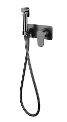Гигиенический душ со смесителем Boheme Spectre 457-GM скрытый монтаж графит