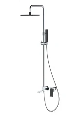 Душевая стойка Boheme Q 148-CRB.2 с изливом хром/черный