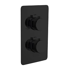Термостат Boheme Cell 134-2-B для ванны и душа скрытый монтаж на 2 потребителя черный матовый