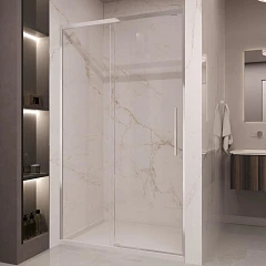 Душевая дверь в нишу Vincea Stella 160*200 стекло прозрачное профиль хром без поддона