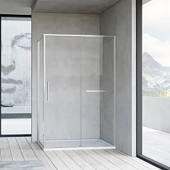 Душевой уголок Vincea Slim Soft 120*90*200 с доводчиком профиль брашированный никель L/R без поддона