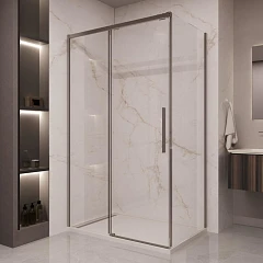 Душевой уголок Vincea Stella 150*80 профиль вороненая сталь без поддона