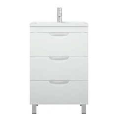Тумба под раковину Corozo Алиот 60 белый глянец напольная