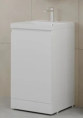Тумба с раковиной Style Line Батлер 50 напольная белый глянец антискрейтч