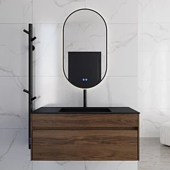 Комплект мебели Vincea Chiara 100 дуб чарльстон (черная раковина)