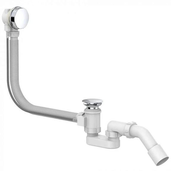 Слив-перелив для ванны Delice DLR000007 полуавтомат хром