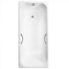 Чугунная ванна Delice Aurora 170х70 с отверстиями под ручки и антискользящим покрытием