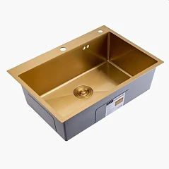 Кухонная мойка Splenka S703.7050.03 70*50 золотой сатин