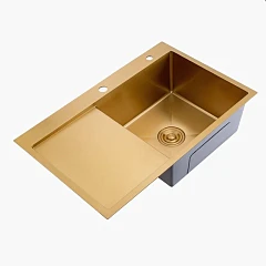 Кухонная мойка Splenka S704.7850.03 78*50 L золотой сатин