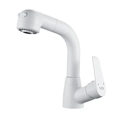 Смеситель Raffine F291C для раковины многофункциональный белый матовый