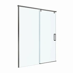 Душевая дверь в нишу BelBagno Soft Close 150*200 профиль оружейная сталь без поддона