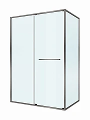 Душевой уголок Cezares Lux 140*80*195 профиль оружейная сталь без поддона