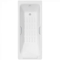 Чугунная ванна Delice Palomba 170х70 с ручками и антискользящим покрытием (комплект)