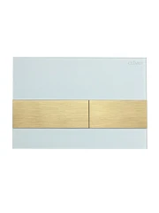 Клавиша смыва Cezares Lux LUX-GB-1-BORO белое стекло/брашированное золото