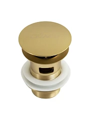 Донный клапан Cezares CZR-SAT-BORO 1 1/4 Click-clack с переливом, брашированное золото