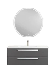 Комплект мебели Cezares Эко-Кер-Н/Eco-Cer-N 120 темно-серый матовый (раковина CZR-8095-120, ручки сатин)