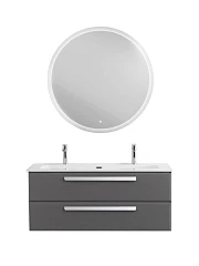 Комплект мебели Cezares Эко-Кер-Н/Eco-Cer-N 120 темно-серый матовый (раковина CZR-8073-120-1-2, ручки сатин)