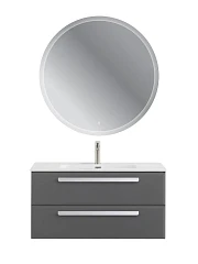 Комплект мебели Cezares Эко-Кер-Н/Eco-Cer-N 100 темно-серый матовый (раковина CZR-8095-100, ручки сатин)